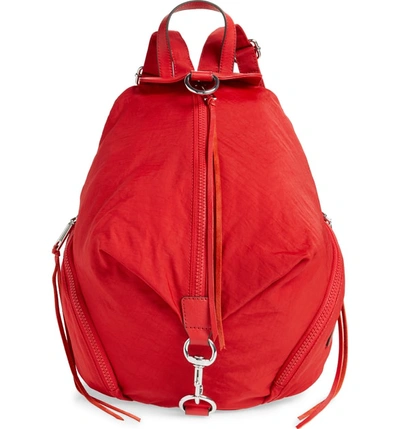 Rebecca Minkoff Julian Nylon Backpack In Scarlet