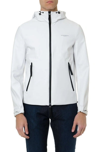 Armani White Hoodie And Zipped Jacket ModeSens