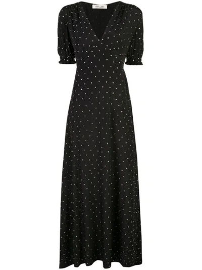 Diane Von Furstenberg Avianna Crystal-embellished Silk Maxi Dress In Black