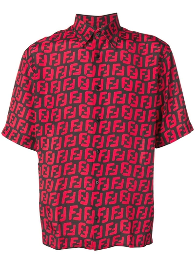 Fendi Ff Logo Shirt - Red