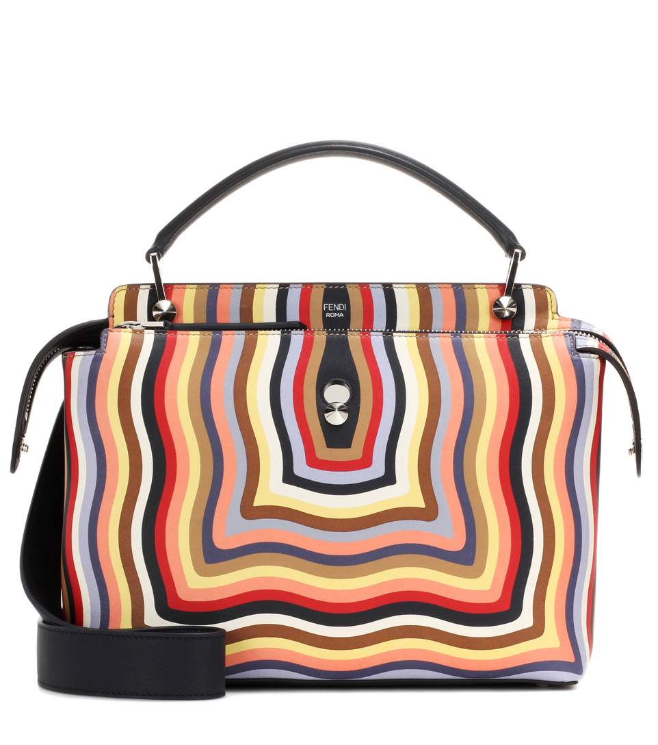 Fendi Dotcom Leather Shoulder Bag In Multicolor | ModeSens