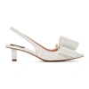 Marc Jacobs Bow Slingback Pumps In 100 White