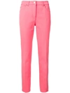 Escada Tailored Straight Leg Jeans In Pink