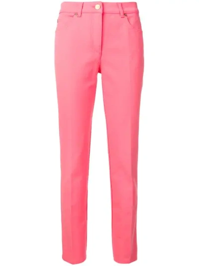 Escada Tailored Straight Leg Jeans In Pink