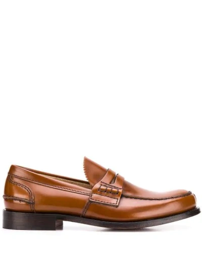 Church's Jagged Edge Tongue Loafers In Brown