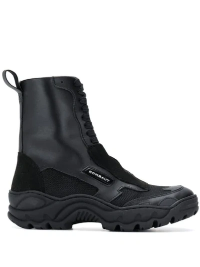 Rombaut Combat Boots In Black