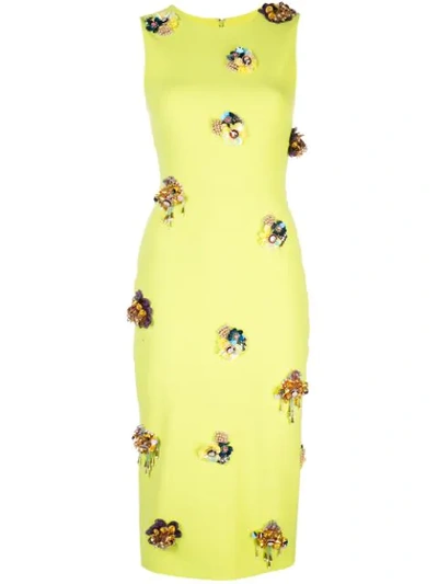 Christian Siriano Embellished Details Dress In Green
