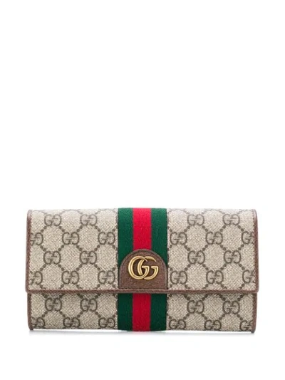 Gucci Monogram Wallet In Neutrals