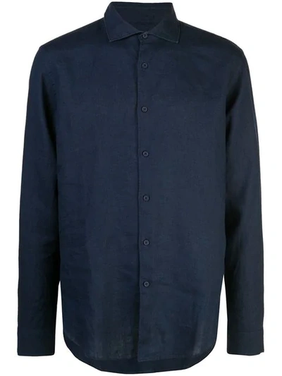 Orlebar Brown Classic Button Shirt In Blue