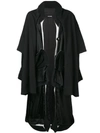 Raf Simons Mantel Im Layering-look In Black