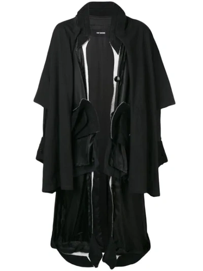 Raf Simons Mantel Im Layering-look In Black