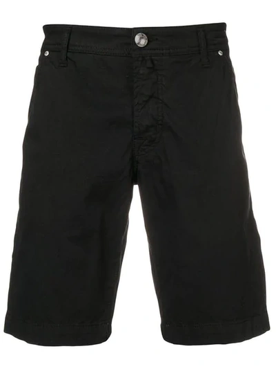 Jacob Cohen Bermuda Cargo Shorts In Black