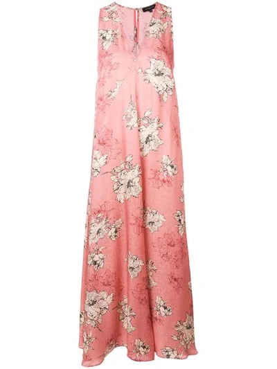 Antonelli Floral Print Maxi Dress In Pink