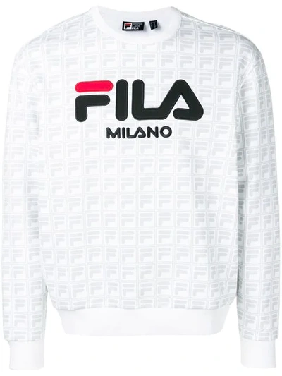 Fila Logo Sweatshirt In White