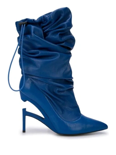Ben Taverniti Unravel Project Scrunched Boots In Blue