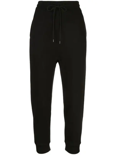 R13 Cropped Track Pants In Black