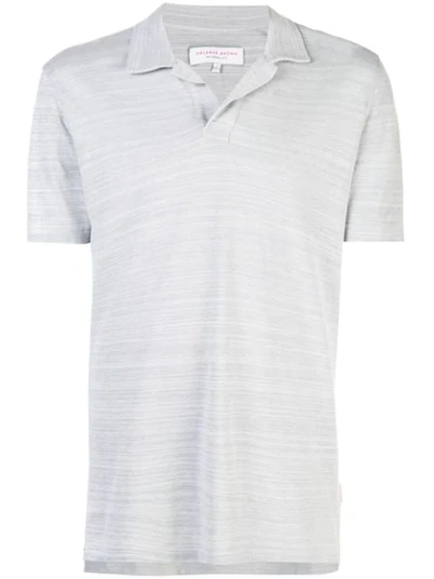 Orlebar Brown Spread Collar Polo Shirt In Grey