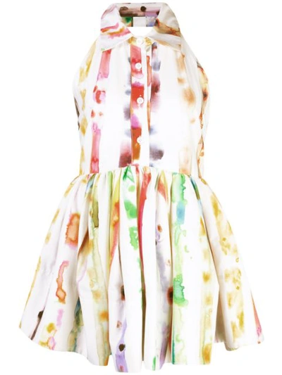 Rosie Assoulin Watercolour Print Blouse In White