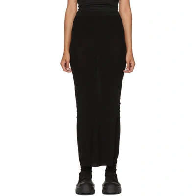 Rick Owens Fitted Pillar Skirt In Black