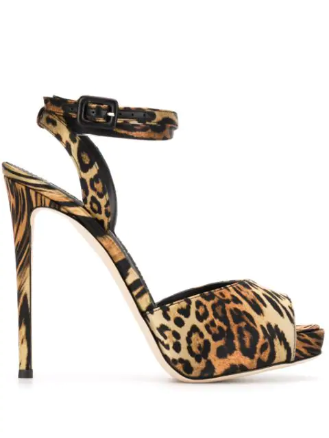 Giuseppe Zanotti Leopard Print Sandals In Neutrals | ModeSens