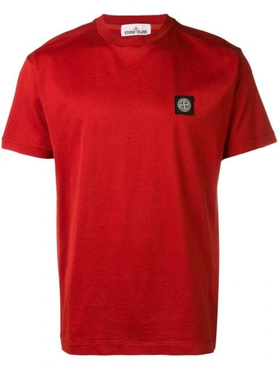 Stone Island Logo T-shirt - 红色 In Red