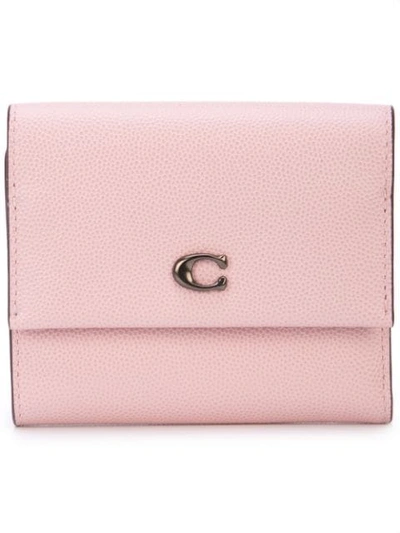 Coach Small Flap Wallet In Pink