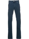 Jacob Cohen Straight Leg Chinos In Blue