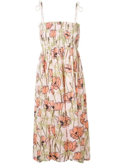 Tory Burch Floral Dress In Pink