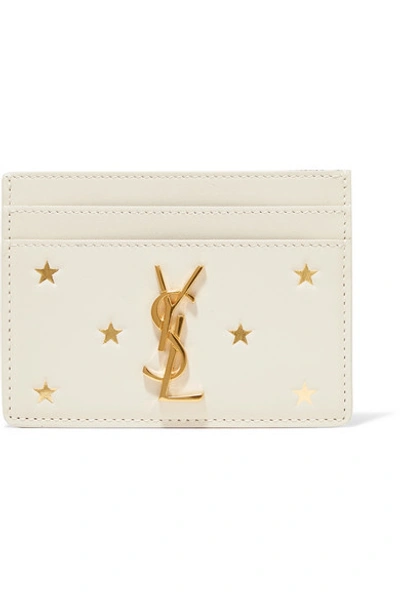 BEIGE SAINT LAURENT BEIGE LEATHER CARDHOLDER (375946BTY0E)