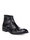 Jo Ghost Almond Toe Leather Ankle Boots In Black