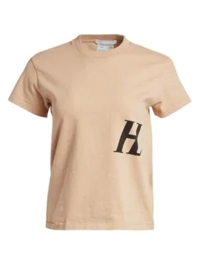 Helmut Lang Femme Cotton Little Tee In Noble Tan