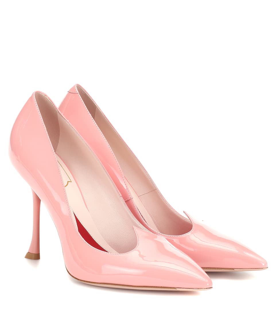 pink patent leather pumps