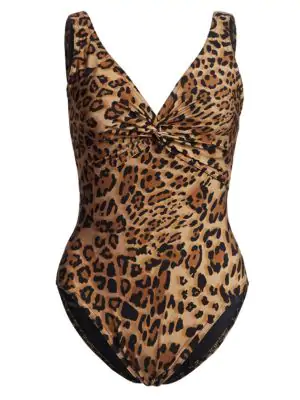 karla colletto leopard one piece