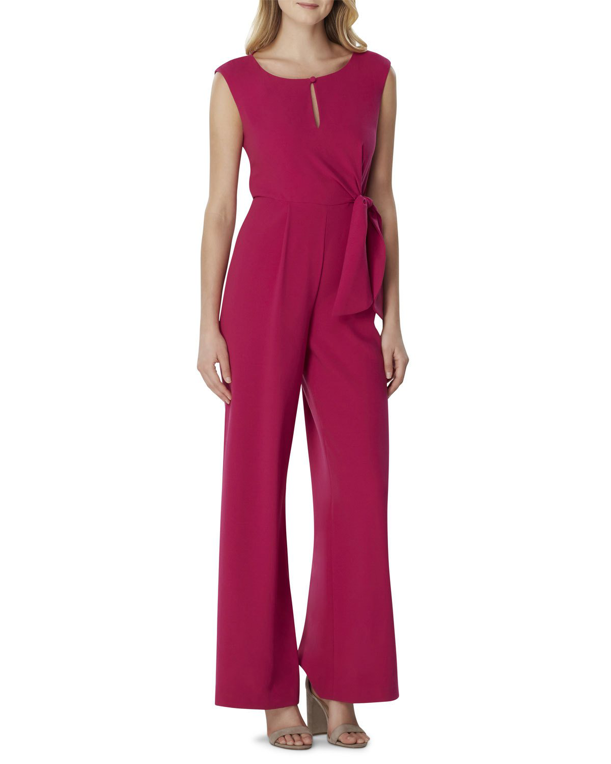 tahari crepe jumpsuit