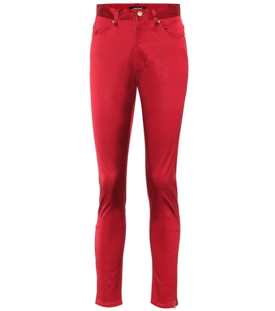 Undercover Cotton-blend High-rise Pants In Red