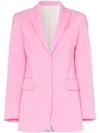 Joseph Heston Button-down Cotton Blend Blazer Jacket In  Pink