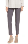 Eileen Fisher Stretch Crepe Ankle Pants In Ash
