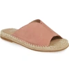 Eileen Fisher Milly Leather Espadrille Sandals In Desert Rose Nubuck
