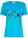 Msgm Logo Printed T-shirt In Blue