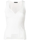 Alexander Mcqueen Ribbed Knit Vest In White