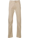 Jacob Cohen Straight Leg Chinos In Neutrals
