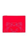 Kenzo Tiger Clutch In Red