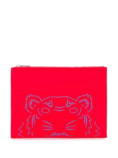 Kenzo Tiger Clutch In Red