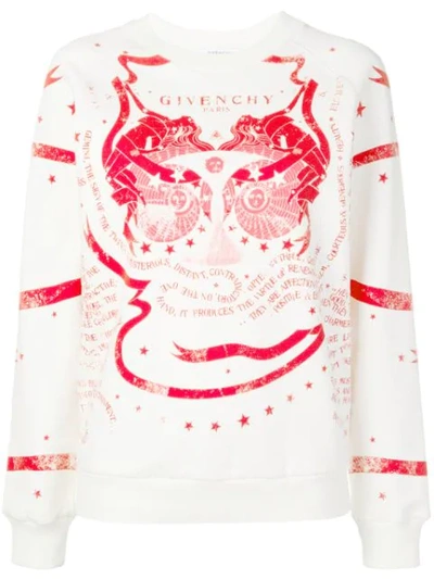 Givenchy Contrast Print Sweatshirt In Neutrals