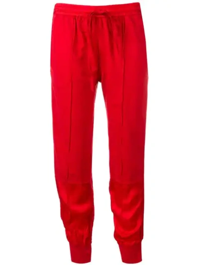 Andrea Ya'aqov Drawstring Track Pants In Red