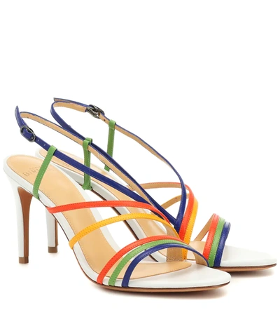 Alexandre Birman Strappy 75 Sandal In Kiwi/sunflower/white