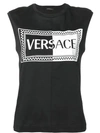 Versace Vintage Logo Tank Top In Black