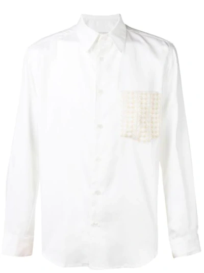 Adish Embroidered Detail Shirt In White