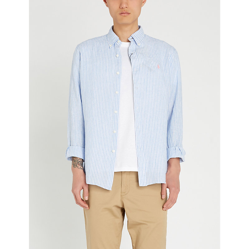 slim fit linen shirt ralph lauren