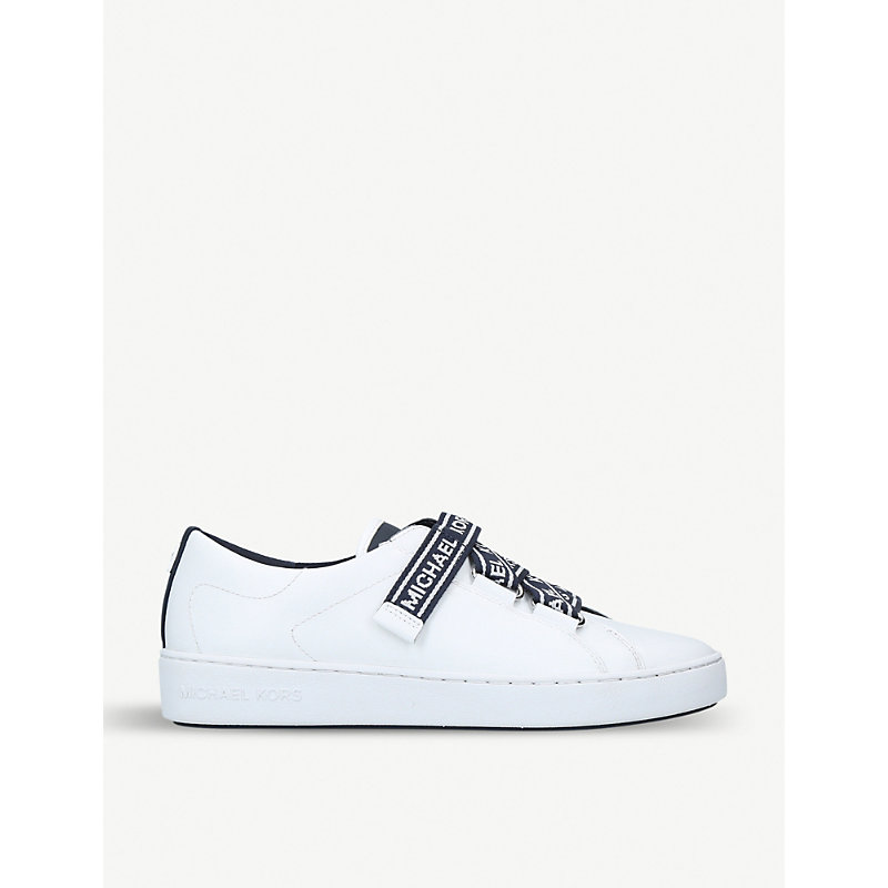 michael michael kors casey logo tape leather sneaker